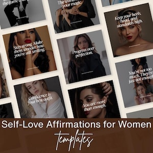 Motivational Quotes for Women: Self-Love Instagram Templates (Edit Canva)