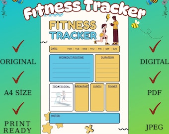 Afdrukbare fitnesstracker: workout- en maaltijdplanner (pdf)