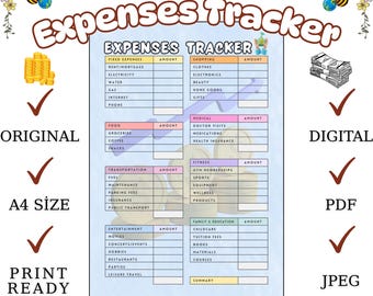 Afdrukbare onkostenregistratie: maandelijkse budgetplanner (pdf en jpeg)