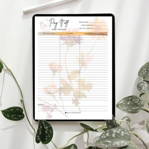 Skuldhantering | Utskrivbar PDF eller mall för Good Notes