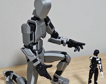 Figura de acción gigante de 13 pulgadas, impresa en 3D, completamente ensamblada, a escala del 300%, de 16 pulgadas de altura.