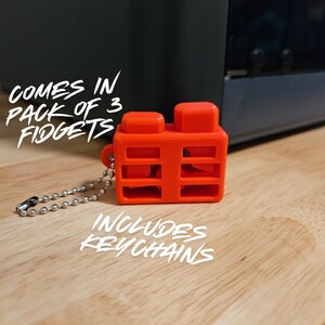 Fidget Keychain Toy, Stress Relief Keychain, Anxiety Relief Keychain, Keyring Fidget, Office Stress Reliever, Travel Toy, 3d printed fidget