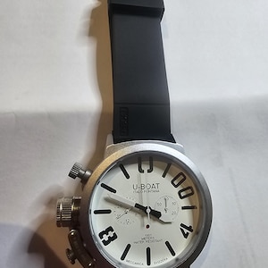 U-BOAT Italo Fontana watch automatic in working order white chronograph image 1