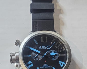 U-BOAT Italo Fontana watch automatic in working order blue arrows chronograph