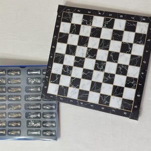 Handmade Small Wooden Chess Set | Travel Size Chess Board | Gift for Chess Lovers