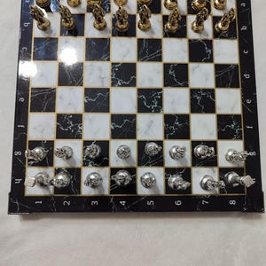 Handmade medium Wooden Chess Set | Travel Size Chess Board | Gift for Chess Lovers