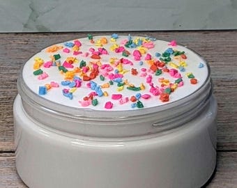 Cereal Milk Thick and Glossy Slime: Fruity Pebbles Scented with Rainbow Flakes
