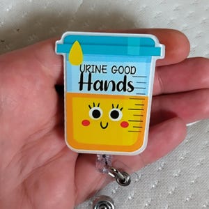 Niedliches Abzeichen-Reel | -Uringute Hände | NHS | Arzt | Einziehbare Badge Reel | Ausweishalter