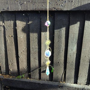 Sun Catcher With Prism Crystal Boho Window Decor Rainbow Crystal