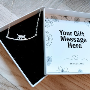 Personalised Silver Cat Necklace: Kitten Pendant, Pet Jewellery