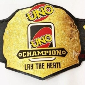 Novo cinto de campeonato de luta livre UNO feito à mão Cinto de jogo de cartas UNO tamanho adulto