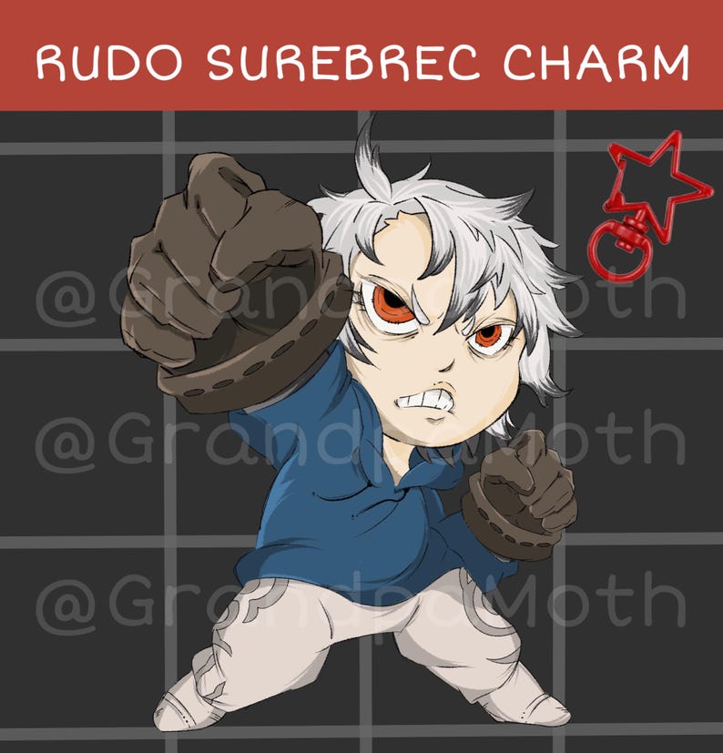 GACHIAKUTA Chibi Rudo Keychain Charm | Acrylic Double Sided Keychain - Etsy