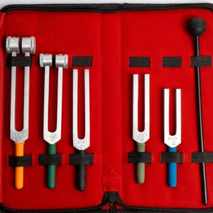 Chakra Healing Tuning Fork Set: Sound Therapy, Vibration, 128-2048Hz