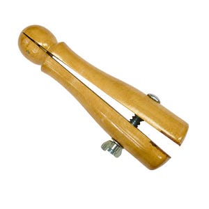 Wooden Ring Clamp, Jewelers Leather Lined Jaw Ring Holder for Stone Setting, Jewelery Making Tool