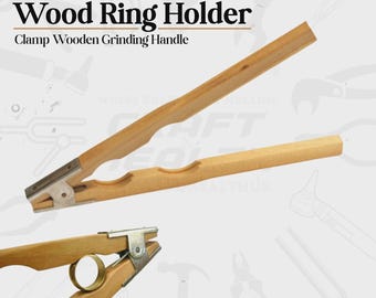 Morsetto per anelli in legno, per gioiellieri, hobby, artigianato, supporto per morsa per gioielli, strumento di lucidatura e riparazione
