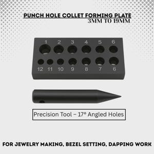 Lochzange Spannzange Formplatte 3 mm–19 mm | 17 Grad abgewinkelte Löcher Metall Umformwerkzeug