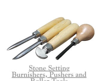 Stone Setting Burnishers, Pushers and Roller Tools