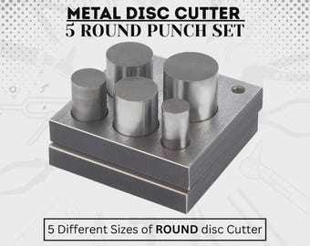 Ensemble de coupe-disques ronds, poinçon 5 trous en métal pour la fabrication de bijoux et la découpe de cercles
