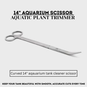 Professional 14&#39;&#39; Aquarium Scissors CURVED Blades Plant Sharp Tool Stainless Steel