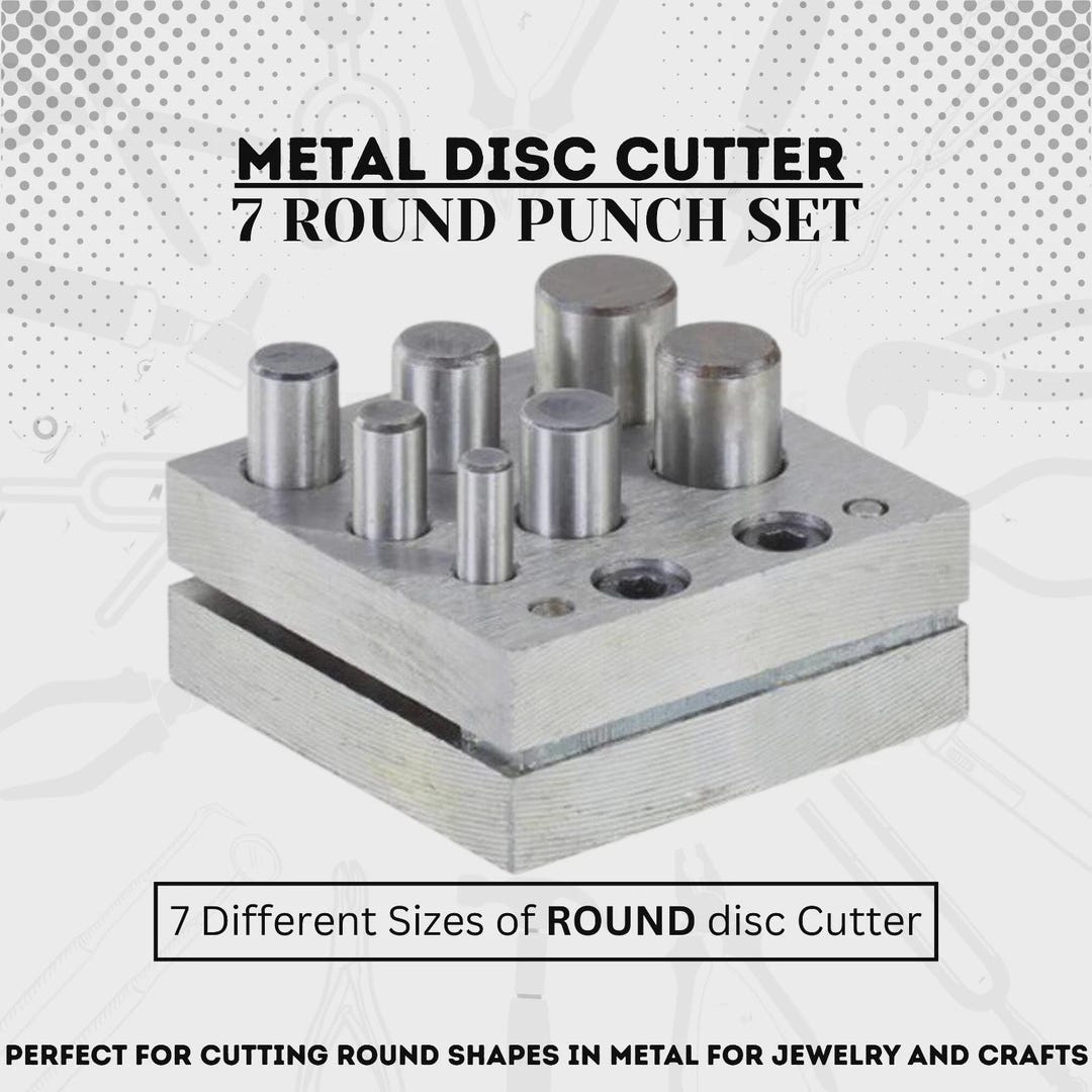 Metal Round Disc Cutter 7 Hole Punch Set –milling Jewellery Tools ...