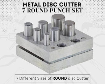 Metal Round Disc Cutter 7 Hole Punch Set –Milling Jewellery Tools - Patterns & Craft