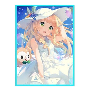 Lillie Anime Laser Holographic Premium TCG Sleeves (60ct standard size)