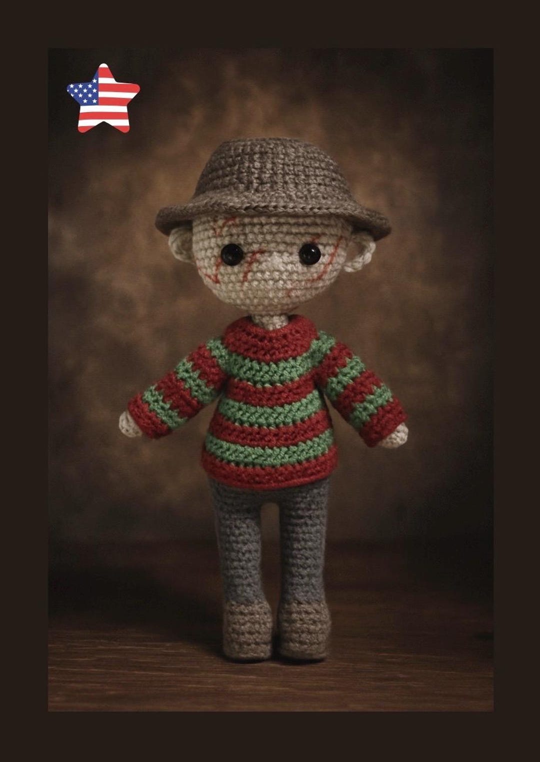 Freddy Crochet Pattern - Amigurumi PDF Nightmare Villain Instant ...