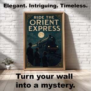 Vintage Orient Express Poster: Art Deco Train Travel Print (Digital Download