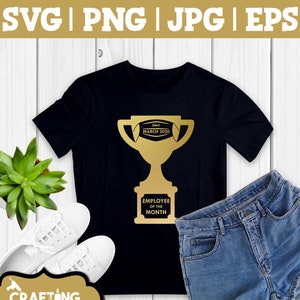 Werknemer van de Maand Sinds maart 2020 Trophy Mask ontwerp | SVG | PNG | JPG | eps cut-bestand