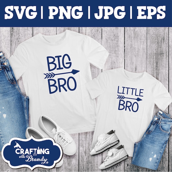 Big Bro Little Bro Arrow Set of 2 Designs | SVG | PNG | JPG | eps cut file