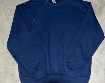 BLANK NAVY Zipper Chemo Port Sweatshirt - ADULT