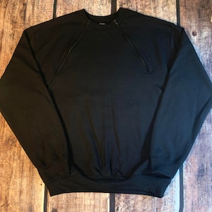 BLANK BLACK Zipper Chemo Port Sweatshirt - ADULT