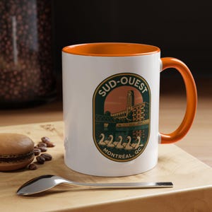 Tasse Sud-Ouest Montréal | Tasse à café rétro | Impression recto-verso | 11 oz 15 oz | Souvenir de Montréal | Cadeau canadien | Fierté du quartier