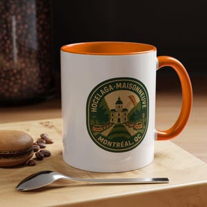 Tasse Hochelaga Montréal | Tasse à café rétro en céramique 11 oz ou 15 oz | Impression recto-verso | Souvenir de Montréal, cadeau du Canada, fierté du quartier