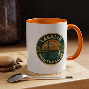 Tasse LaSalle Montréal | Tasse à café rétro en céramique 11 oz ou 15 oz | Impression recto-verso | Souvenir de Montréal, cadeau du Canada, fierté du quartier