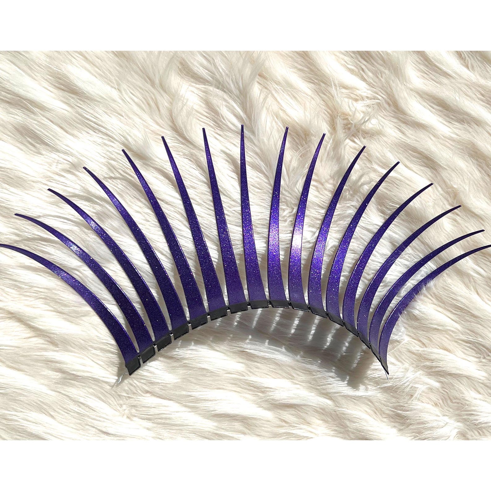 Carlashes PURPLE SPARKLE Whimsical Giant Headlight Eyelashes - Etsy
