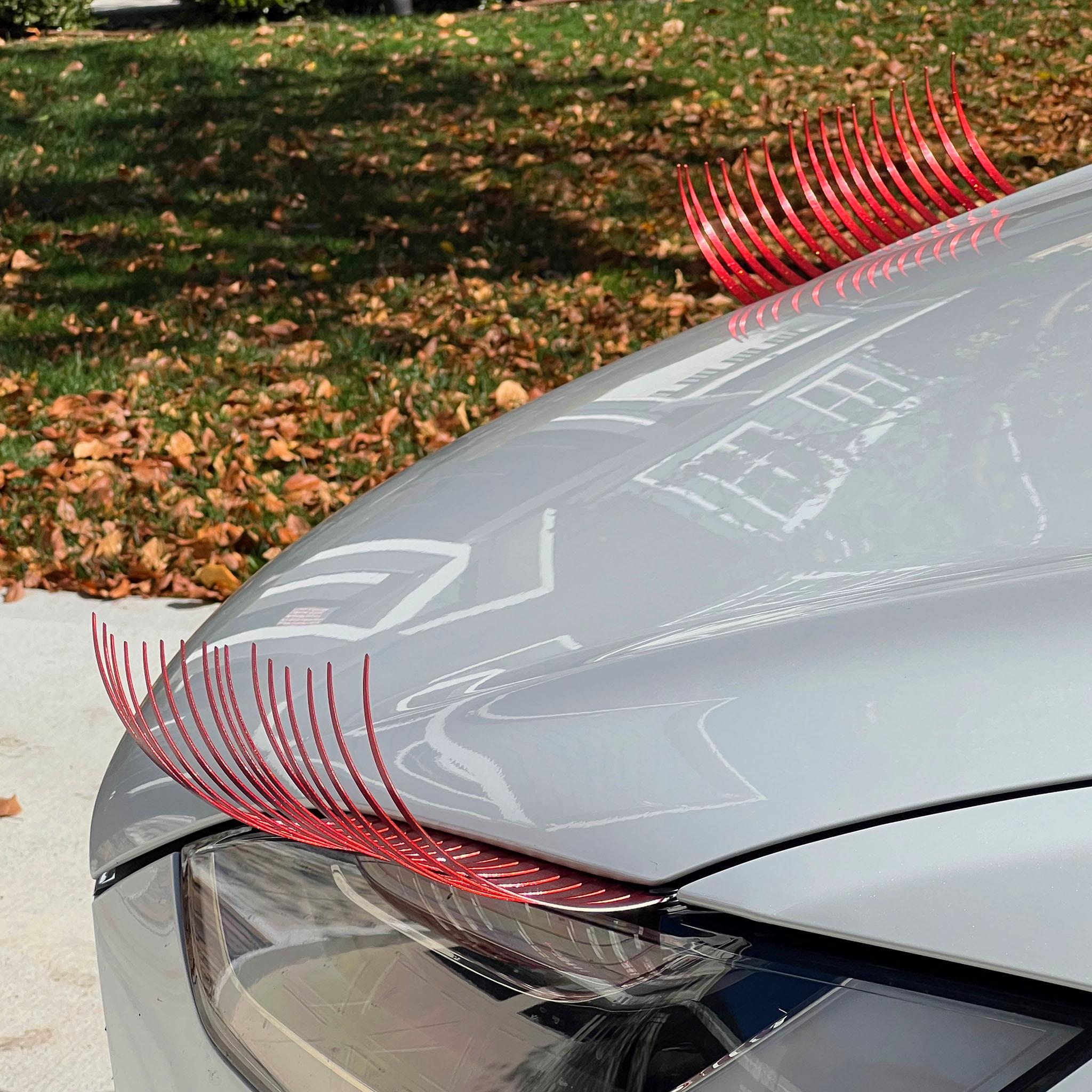 Carlashes RED SPARKLE Whimsical Giant Headlight Eyelashes - Etsy