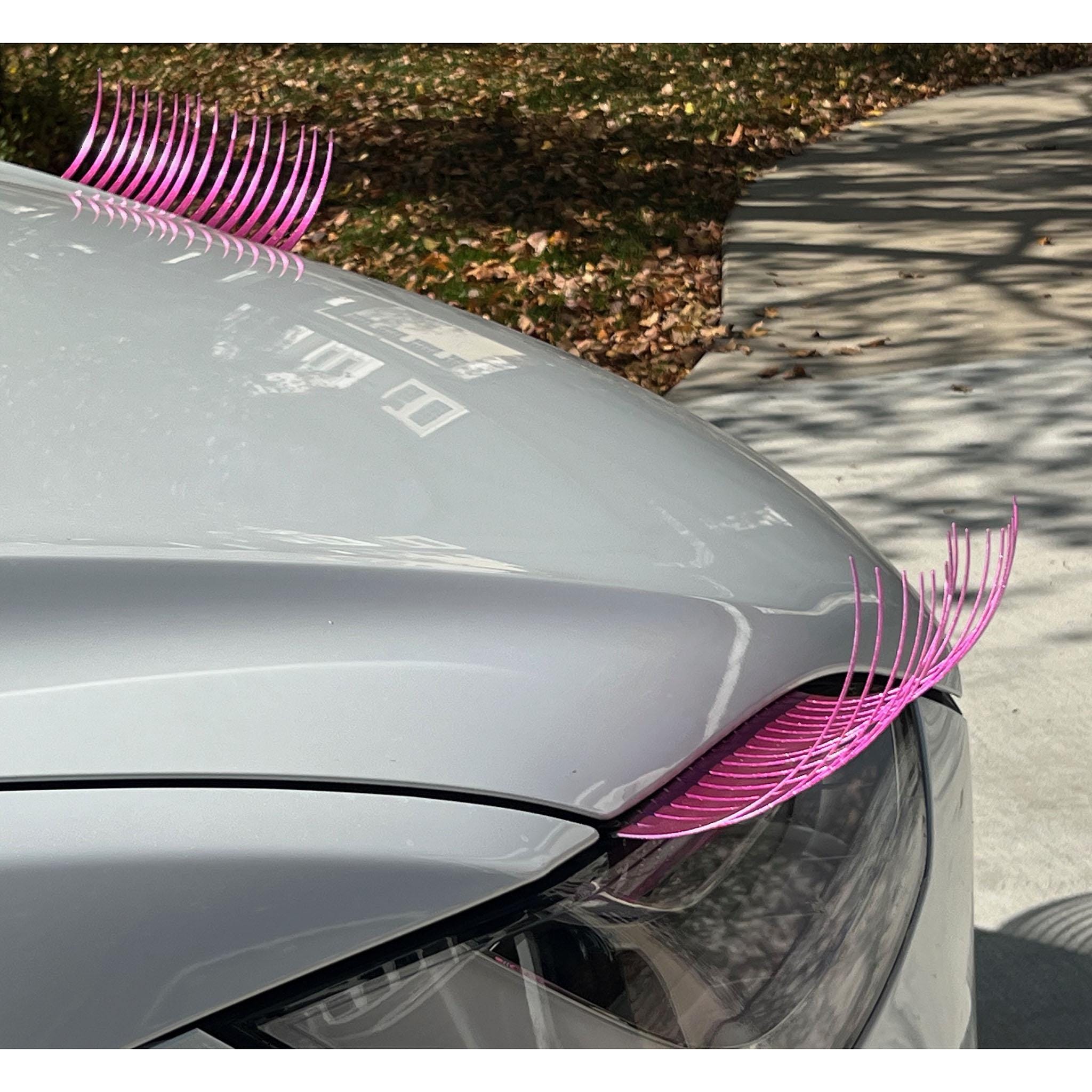 Carlashes PINK SPARKLE Whimsical Giant Headlight Eyelashes - Etsy