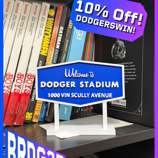 Welcome To Dodger Stadium Sign | 3D Printed Los Angeles Dodgers Replica | 10% off after every Dodger Win!