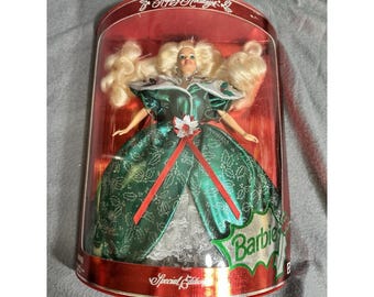 VTG Barbie Doll 1995 Special Edition Happy Holidays 14123 NRFB Christmas