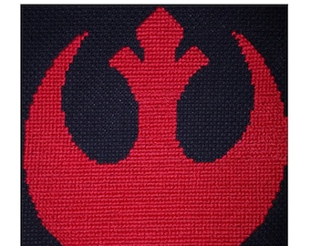 Rebel logo PDF cross stitch pattern