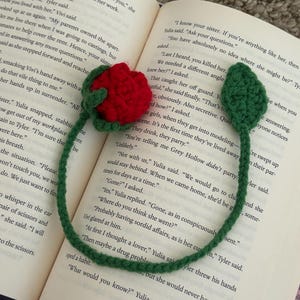 Rose Crochet Bookmark