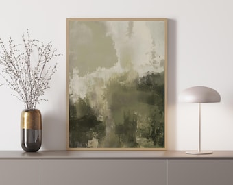 Dark Green - Abstract - Wall Art - Pint - Minimalist - Nature - Digital Download