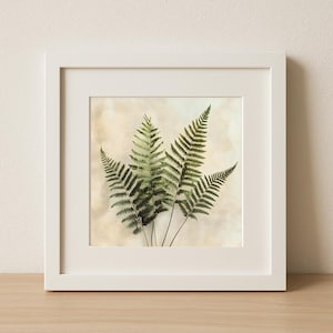 Minimalistisches Farn Poster – Botanische Wandkunst als Digitaler Download | Vintage Natur Illustration für Wohnzimmer, Büro & Galerie