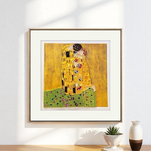 El beso: arte de papel quilling: decoración de pared hecha a mano por Gustav Klimt