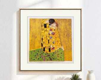 The Kiss Quilling Paper Art: Gustav Klimt Handmade Wall Decor