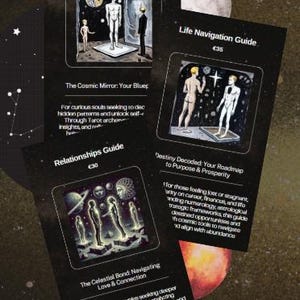 Guía personalizada de astrología y tarot: Carta natal + análisis de arquetipos del tarot - PDF digital para crecimiento personal y lectura de la carta astral