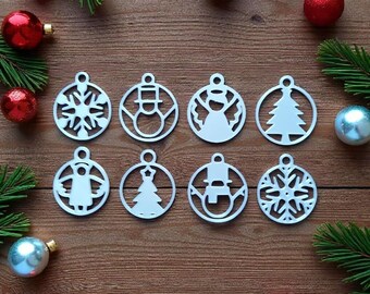 3D Printed Christmas Ornaments – Playful Tree Decorations Set, Stocking Stuffer