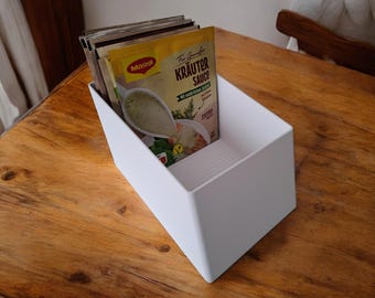 Organizador de especias e ingredientes: soporte para paquetes de condimentos y bolsitas de té para la cocina.