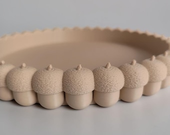 Bandeja para baratijas con forma de ardilla / Plato multiusos de otoño impreso en 3D, bandeja para joyas con temática de bosque, decoración otoñal, cuenco para llaves